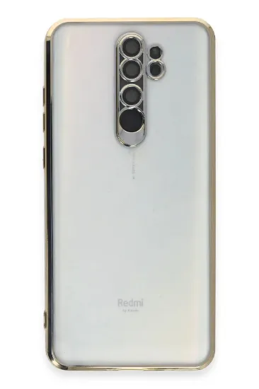 Newface Xiaomi Redmi Note 8 Pro Kılıf Razer Lensli Silikon - Gold resmi