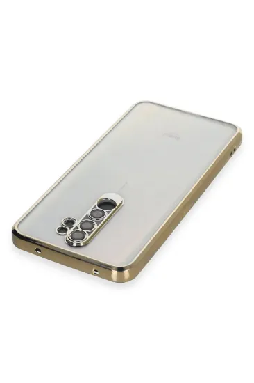 Newface Xiaomi Redmi Note 8 Pro Kılıf Razer Lensli Silikon - Gold resmi