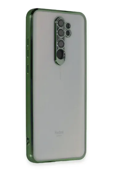 Newface Xiaomi Redmi Note 8 Pro Kılıf Razer Lensli Silikon - Yeşil resmi