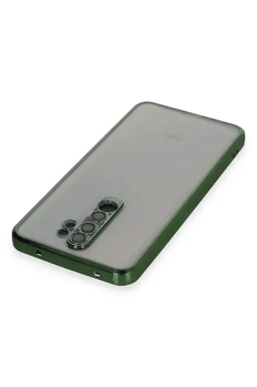 Newface Xiaomi Redmi Note 8 Pro Kılıf Razer Lensli Silikon - Yeşil resmi