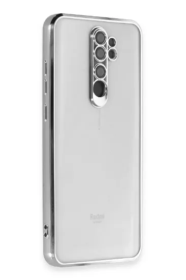 Newface Xiaomi Redmi Note 8 Pro Kılıf Razer Lensli Silikon - Gümüş resmi
