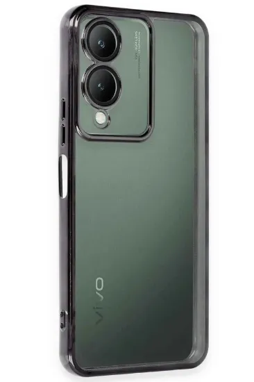 Newface Vivo Y17S Kılıf Razer Lensli Silikon - Siyah resmi