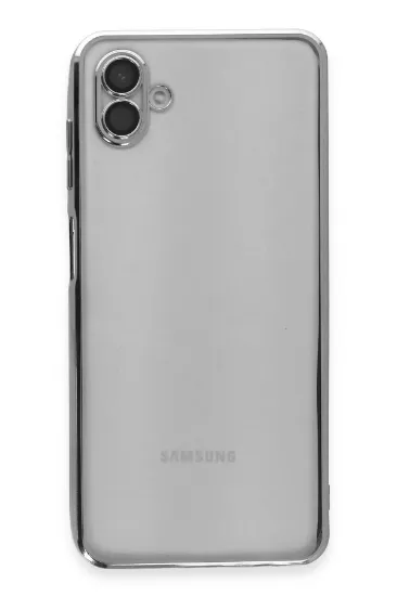 Newface Samsung Galaxy A04 Kılıf Razer Lensli Silikon - Gümüş resmi