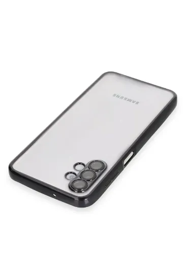 Newface Samsung Galaxy A04S Kılıf Razer Lensli Silikon - Siyah resmi