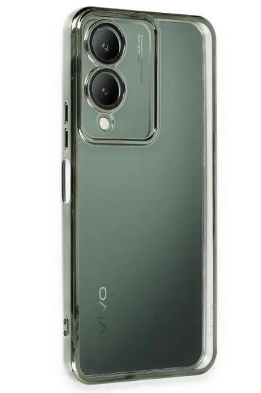 Newface Vivo Y17S Kılıf Razer Lensli Silikon - Yeşil resmi