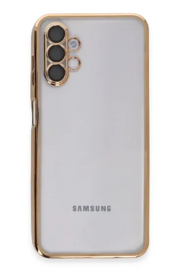 Newface Samsung Galaxy A04S Kılıf Razer Lensli Silikon - Gold resmi