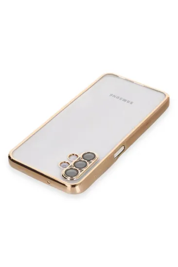 Newface Samsung Galaxy A04S Kılıf Razer Lensli Silikon - Gold resmi