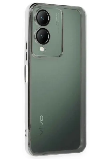 Newface Vivo Y17S Kılıf Razer Lensli Silikon - Gümüş resmi