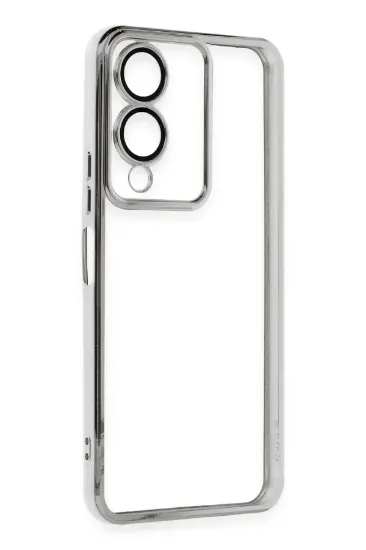 Newface Vivo Y17S Kılıf Razer Lensli Silikon - Gümüş resmi