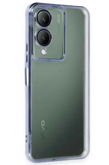 Newface Vivo Y17S Kılıf Razer Lensli Silikon - Açık Mavi resmi