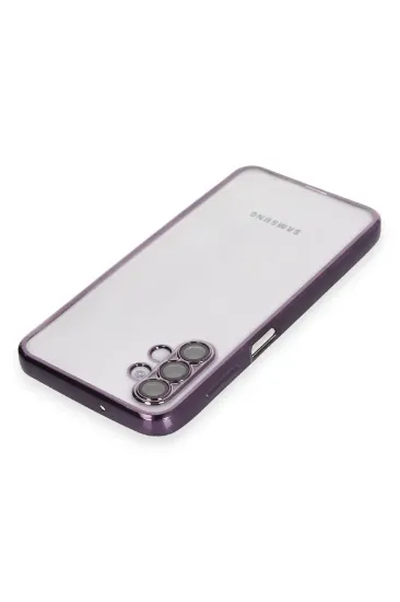 Newface Samsung Galaxy A04S Kılıf Razer Lensli Silikon - Mor resmi