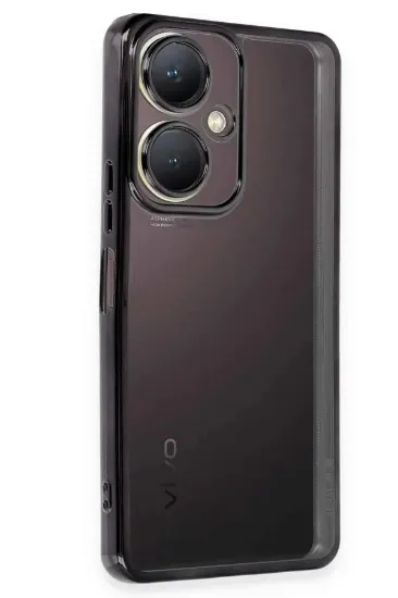 Newface Vivo Y27 Kılıf Razer Lensli Silikon - Siyah resmi