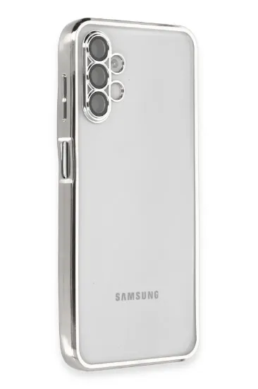 Newface Samsung Galaxy A04S Kılıf Razer Lensli Silikon - Gümüş resmi