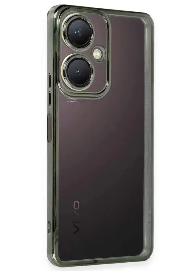 Newface Vivo Y27 Kılıf Razer Lensli Silikon - Yeşil resmi
