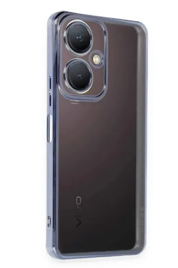 Newface Vivo Y27 Kılıf Razer Lensli Silikon - Açık Mavi resmi