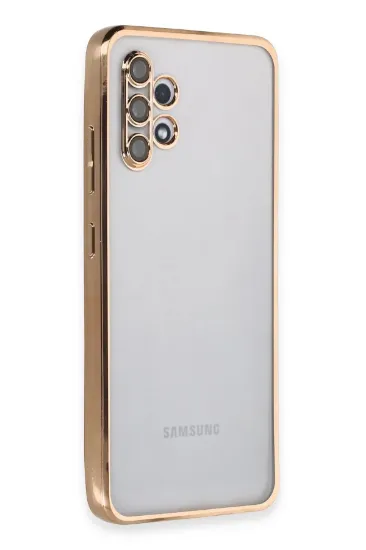 Newface Samsung Galaxy A32 Kılıf Razer Lensli Silikon - Gold resmi