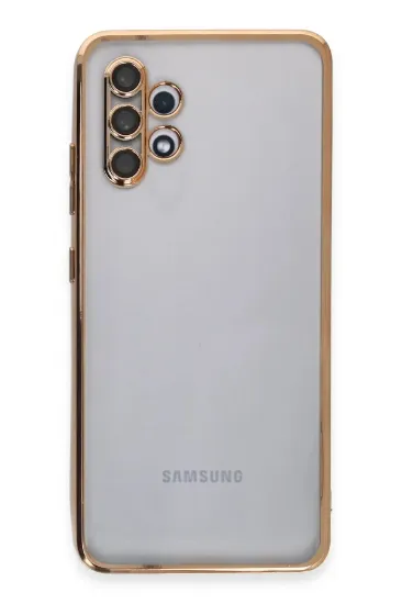 Newface Samsung Galaxy A32 Kılıf Razer Lensli Silikon - Gold resmi