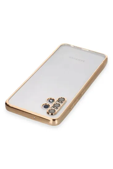 Newface Samsung Galaxy A32 Kılıf Razer Lensli Silikon - Gold resmi