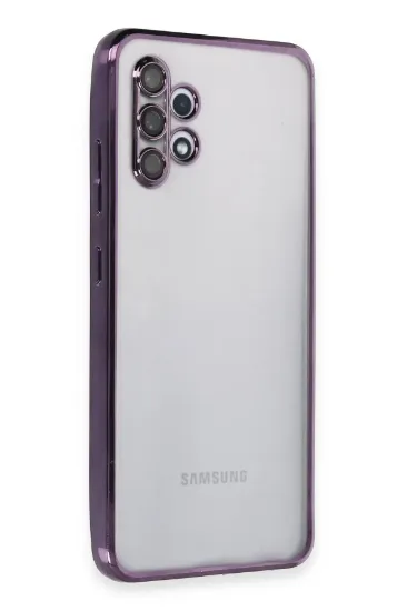 Newface Samsung Galaxy A32 Kılıf Razer Lensli Silikon - Mor resmi