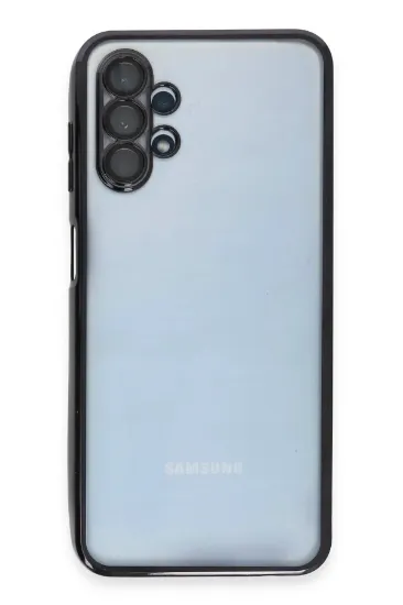 Newface Samsung Galaxy A13 4G Kılıf Razer Lensli Silikon - Siyah resmi