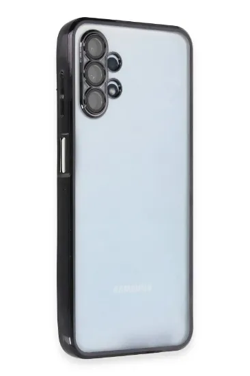 Newface Samsung Galaxy A13 4G Kılıf Razer Lensli Silikon - Siyah resmi