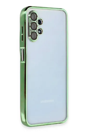 Newface Samsung Galaxy A13 4G Kılıf Razer Lensli Silikon - Yeşil resmi