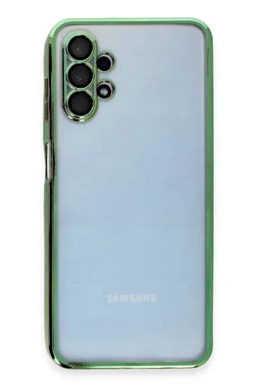 Newface Samsung Galaxy A13 4G Kılıf Razer Lensli Silikon - Yeşil resmi