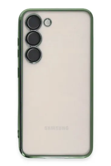 Newface Samsung Galaxy S24 Plus Kılıf Razer Lensli Silikon - Yeşil resmi