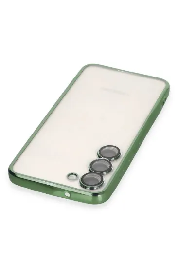 Newface Samsung Galaxy S24 Plus Kılıf Razer Lensli Silikon - Yeşil resmi