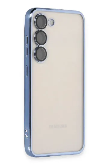 Newface Samsung Galaxy S24 Plus Kılıf Razer Lensli Silikon - Açık Mavi resmi