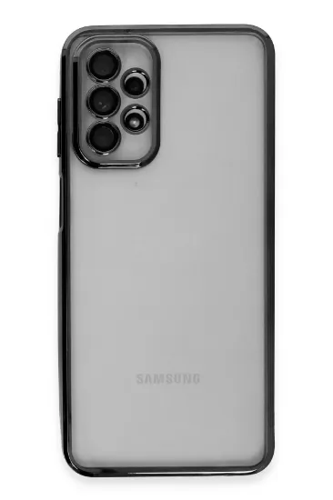 Newface Samsung Galaxy A23 4G Kılıf Razer Lensli Silikon - Siyah resmi