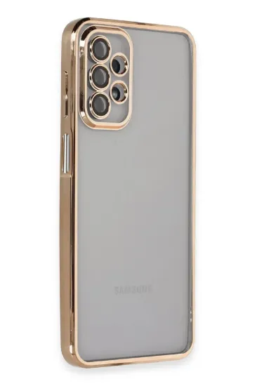 Newface Samsung Galaxy A23 4G Kılıf Razer Lensli Silikon - Gold resmi