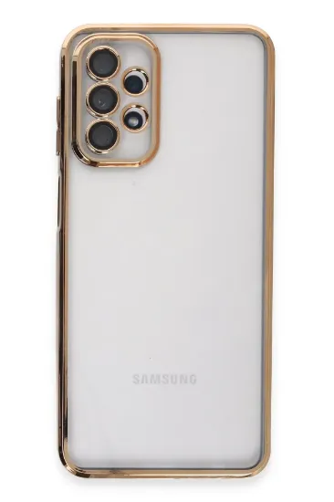 Newface Samsung Galaxy A23 4G Kılıf Razer Lensli Silikon - Gold resmi