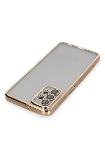 Newface Samsung Galaxy A23 4G Kılıf Razer Lensli Silikon - Gold resmi