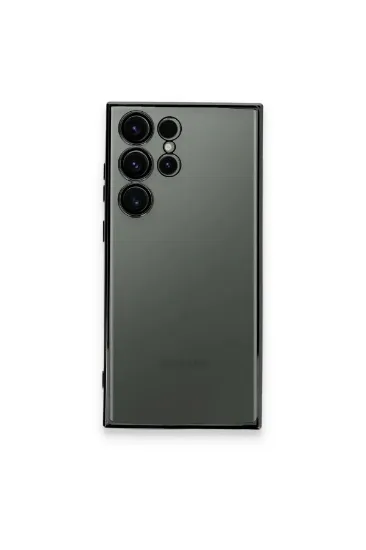 Newface Samsung Galaxy S24 Ultra Kılıf Razer Lensli Silikon - Yeşil resmi