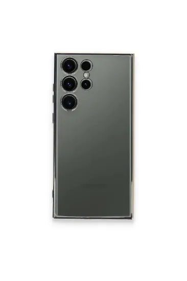 Newface Samsung Galaxy S24 Ultra Kılıf Razer Lensli Silikon - Gümüş resmi