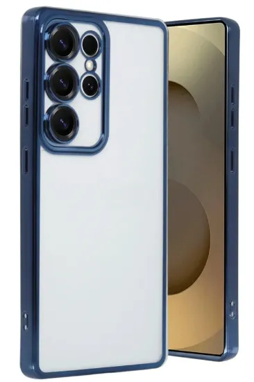 Newface Samsung Galaxy S24 Ultra Kılıf Razer Lensli Silikon - Sierra Blue resmi