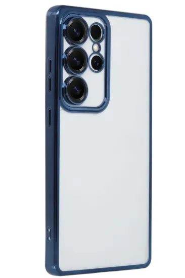 Newface Samsung Galaxy S24 Ultra Kılıf Razer Lensli Silikon - Sierra Blue resmi