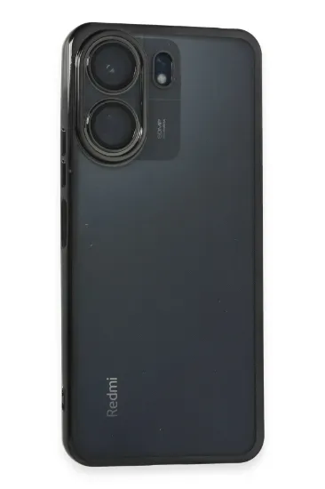 Newface Xiaomi Redmi 13C Kılıf Razer Lensli Silikon - Siyah resmi
