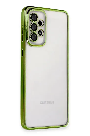 Newface Samsung Galaxy A33 5G Kılıf Razer Lensli Silikon - Yeşil resmi