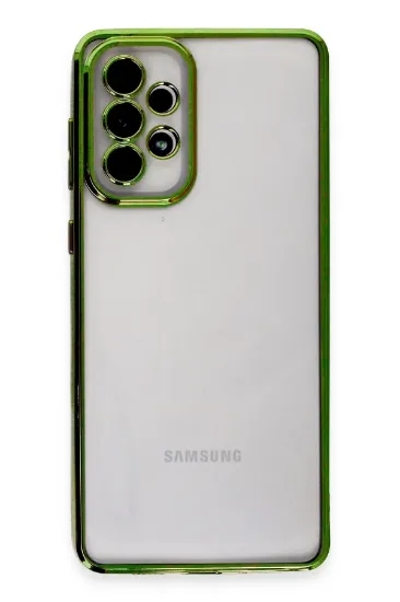 Newface Samsung Galaxy A33 5G Kılıf Razer Lensli Silikon - Yeşil resmi