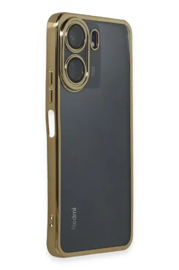 Newface Xiaomi Redmi 13C Kılıf Razer Lensli Silikon - Gold resmi