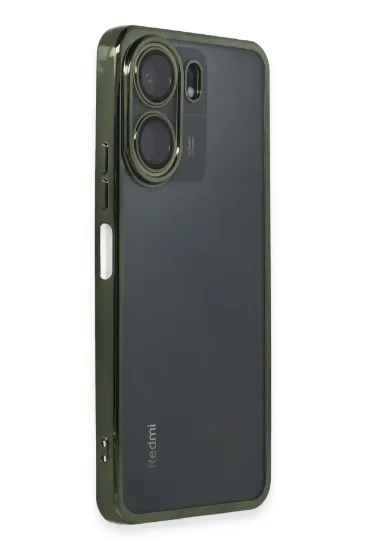 Newface Xiaomi Redmi 13C Kılıf Razer Lensli Silikon - Yeşil resmi