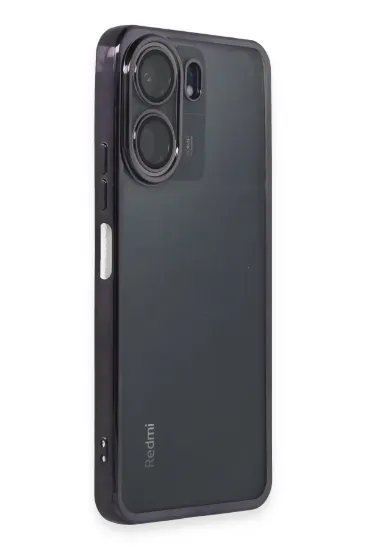 Newface Xiaomi Redmi 13C Kılıf Razer Lensli Silikon - Mor resmi