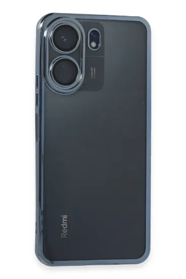 Newface Xiaomi Redmi 13C Kılıf Razer Lensli Silikon - Lacivert resmi