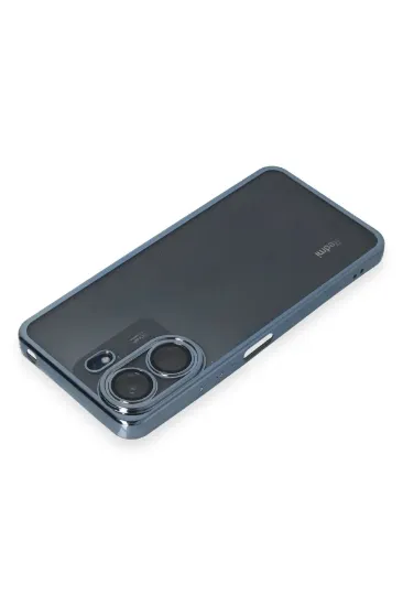 Newface Xiaomi Redmi 13C Kılıf Razer Lensli Silikon - Lacivert resmi
