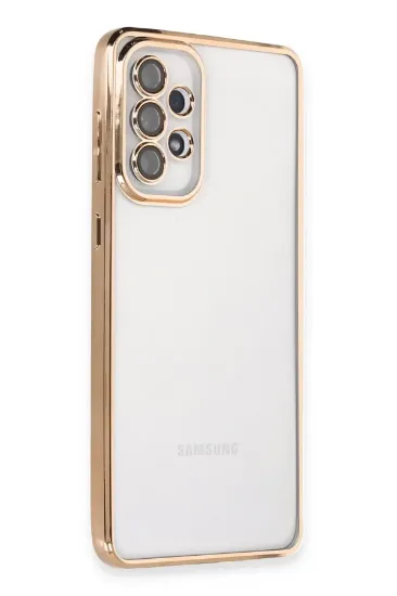 Newface Samsung Galaxy A53 5G Kılıf Razer Lensli Silikon - Gold resmi