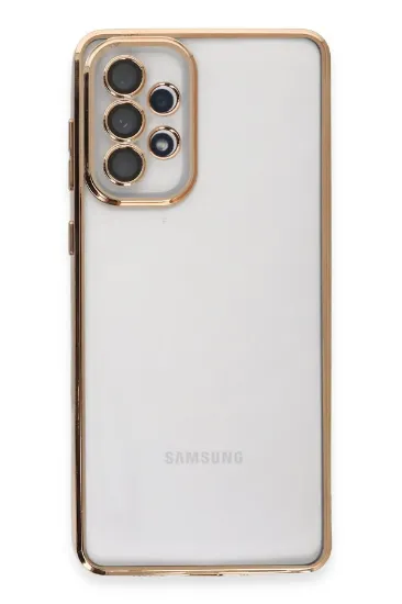 Newface Samsung Galaxy A53 5G Kılıf Razer Lensli Silikon - Gold resmi