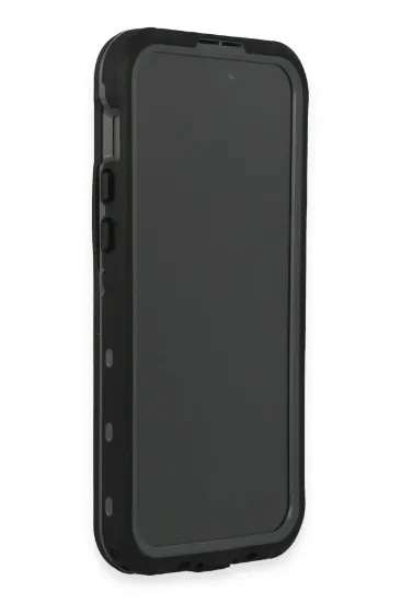 Newface iPhone 15 Pro Kılıf Red Pepper Magneticsafe Su Geçirmez Kılıf - Siyah-Gri resmi