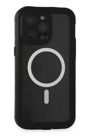 Newface iPhone 15 Pro Max Kılıf Red Pepper Magneticsafe Su Geçirmez Kılıf - Siyah-Gri resmi
